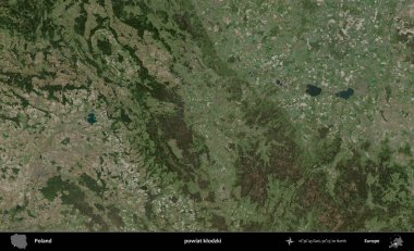 Klodzki İlçesi. Polonya 'nın idari bölgesinde B uydusu görüntüleri