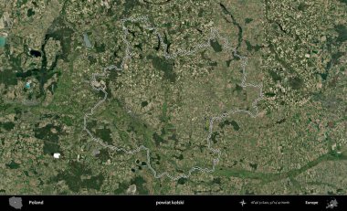 Kolski İlçesi. Polonya 'nın idari bölgesi B uydusundan alınan görüntülerle özetlendi