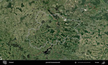 Krasnostawski İlçesi. Polonya 'nın idari bölgesi B uydusundan alınan görüntülerle özetlendi