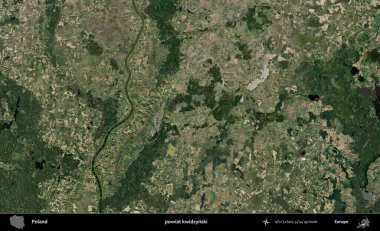 Kwidzynski İlçesi. Polonya 'nın idari bölgesinde B uydusu görüntüleri