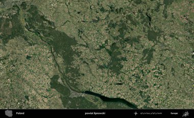 Lipnowski İlçesi. Polonya 'nın idari bölgesinde B uydusu görüntüleri