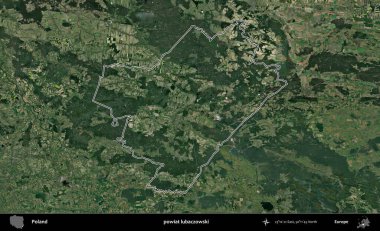 Lubaczowski İlçesi. Polonya 'nın idari bölgesi B uydusundan alınan görüntülerle özetlendi