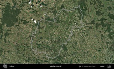 Mlawski İlçesi. Polonya 'nın idari bölgesi B uydusundan alınan görüntülerle özetlendi