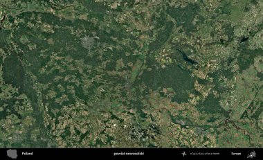 Nowosolski ilçesi. Polonya 'nın idari bölgesinde B uydusu görüntüleri