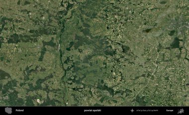 Opolski İlçesi. Polonya 'nın idari bölgesinde B uydusu görüntüleri