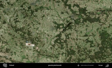 Piotrkowski İlçesi. Polonya 'nın idari bölgesinde B uydusu görüntüleri