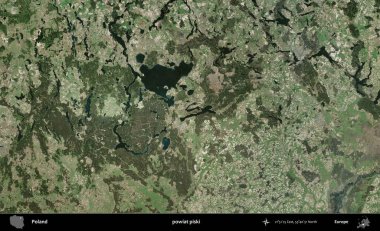 Piski İlçesi. Polonya 'nın idari bölgesinde B uydusu görüntüleri