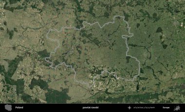 Rawski İlçesi. Polonya 'nın idari bölgesi B uydusundan alınan görüntülerle özetlendi