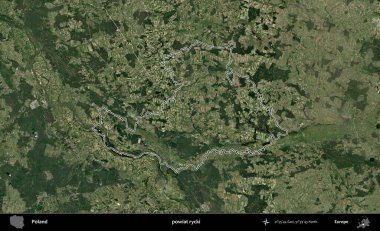 Rycki İlçesi. Polonya 'nın idari bölgesi B uydusundan alınan görüntülerle özetlendi