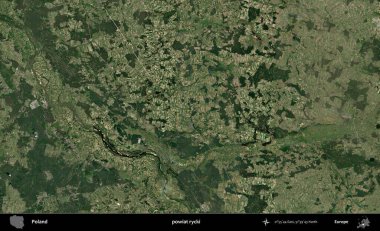 Rycki İlçesi. Polonya 'nın idari bölgesinde B uydusu görüntüleri