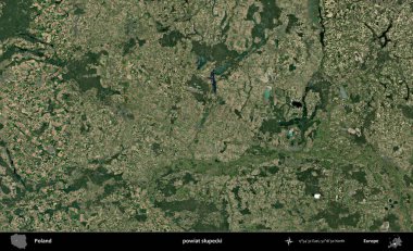 Slupecki İlçesi. Polonya 'nın idari bölgesinde B uydusu görüntüleri