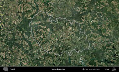 Swidwinski İlçesi. Polonya 'nın idari bölgesi B uydusundan alınan görüntülerle özetlendi