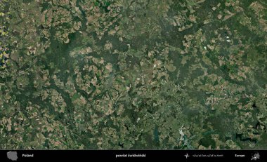Swidwinski İlçesi. Polonya 'nın idari bölgesinde B uydusu görüntüleri