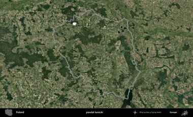 Turecki İlçesi. Polonya 'nın idari bölgesi B uydusundan alınan görüntülerle özetlendi