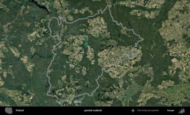 Walecki İlçesi. Polonya 'nın idari bölgesi B uydusundan alınan görüntülerle özetlendi
