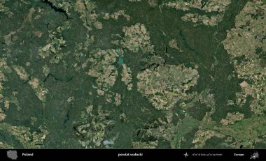 Walecki İlçesi. Polonya 'nın idari bölgesinde B uydusu görüntüleri