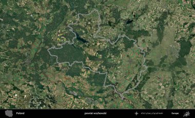 Wschowski İlçesi. Polonya 'nın idari bölgesi B uydusundan alınan görüntülerle özetlendi