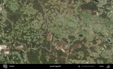 Zaganski İlçesi. Polonya 'nın idari bölgesi B uydusundan alınan görüntülerle özetlendi