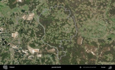 Zarski İlçesi. Polonya 'nın idari bölgesi B uydusundan alınan görüntülerle özetlendi