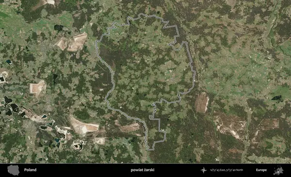 Zarski İlçesi. Polonya 'nın idari bölgesi B uydusundan alınan görüntülerle özetlendi
