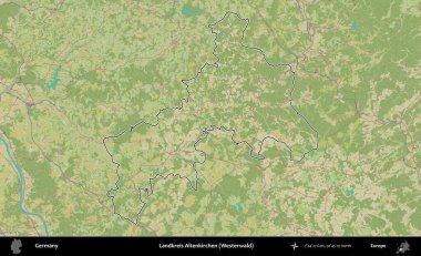 Landkreis Altenkirchen (Westerwald). Almanya 'nın idari alanı Topografik İnsani Stil Haritası' nda özetlendi