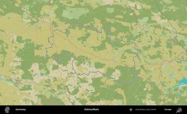 Dahme/Mark. Almanya 'nın idari alanı Topografik İnsani Stil Haritası' nda özetlendi