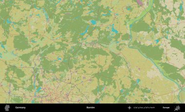 Barnim. Topografik İnsani Yardım Stili Haritasında Almanya 'nın idari alanı