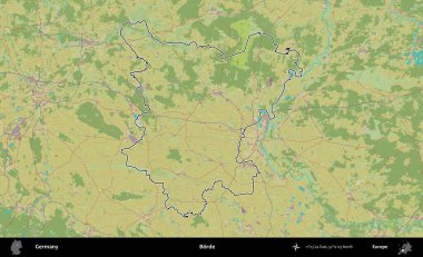 Sıkıcı. Almanya 'nın idari alanı Topografik İnsani Stil Haritası' nda özetlendi