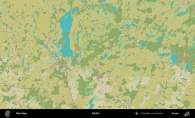 Vay canına. Topografik İnsani Yardım Stili Haritasında Almanya 'nın idari alanı