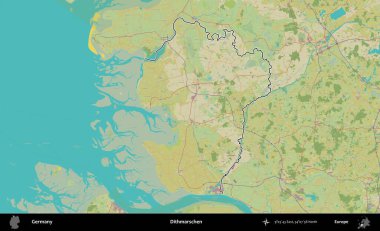 Dithmarschen. Almanya 'nın idari alanı Topografik İnsani Stil Haritası' nda özetlendi