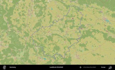 Landkreis Eichsfeld. Almanya 'nın idari alanı Topografik İnsani Stil Haritası' nda özetlendi