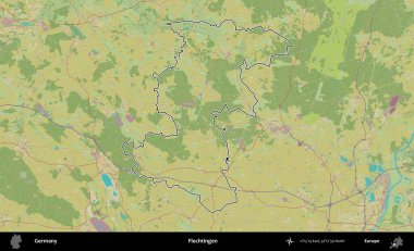 Flechtingen. Almanya 'nın idari alanı Topografik İnsani Stil Haritası' nda özetlendi