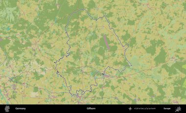 Gifhorn. Almanya 'nın idari alanı Topografik İnsani Stil Haritası' nda özetlendi