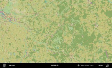 Heidekreis. Topografik İnsani Yardım Stili Haritasında Almanya 'nın idari alanı