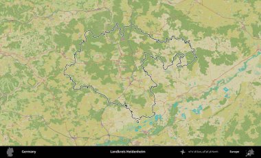 Landkreis Heidenheim. Almanya 'nın idari alanı Topografik İnsani Stil Haritası' nda özetlendi