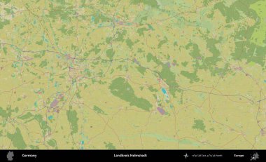 Landkreis Helmstedt. Topografik İnsani Yardım Stili Haritasında Almanya 'nın idari alanı