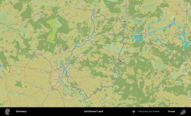 Jerichower Diyarı. Almanya 'nın idari alanı Topografik İnsani Stil Haritası' nda özetlendi