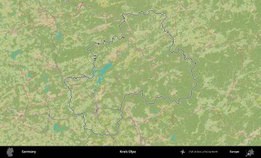 Kreis Olpe. Almanya 'nın idari alanı Topografik İnsani Stil Haritası' nda özetlendi