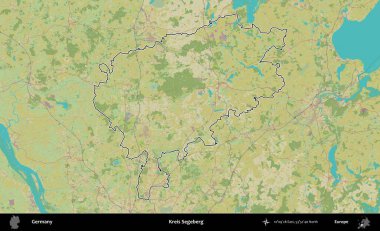 Kreis Segeberg. Almanya 'nın idari alanı Topografik İnsani Stil Haritası' nda özetlendi