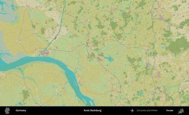 Kreis Steinburg. Topografik İnsani Yardım Stili Haritasında Almanya 'nın idari alanı