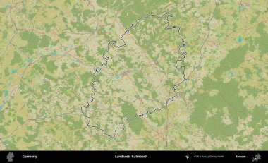 Landkreis Kulmbach. Almanya 'nın idari alanı Topografik İnsani Stil Haritası' nda özetlendi