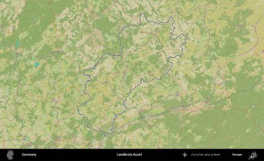 Landkreis Kusel. Almanya 'nın idari alanı Topografik İnsani Stil Haritası' nda özetlendi