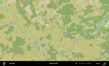 Liebenwerda. Topografik İnsani Yardım Stili Haritasında Almanya 'nın idari alanı