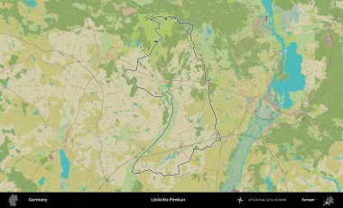 Locknitz-Penkun. Almanya 'nın idari alanı Topografik İnsani Stil Haritası' nda özetlendi
