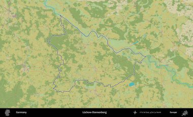 Luchow-Dannenberg. Almanya 'nın idari alanı Topografik İnsani Stil Haritası' nda özetlendi