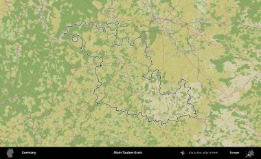 Ana-Tauber-Kreis. Almanya 'nın idari alanı Topografik İnsani Stil Haritası' nda özetlendi