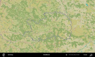 Ostalbkreis. Almanya 'nın idari alanı Topografik İnsani Stil Haritası' nda özetlendi