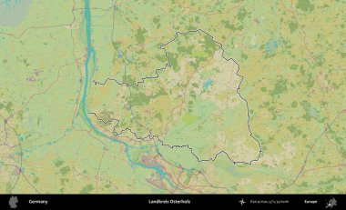 Landkreis Osterholz. Almanya 'nın idari alanı Topografik İnsani Stil Haritası' nda özetlendi