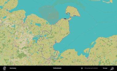 Ostholstein. Almanya 'nın idari alanı Topografik İnsani Stil Haritası' nda özetlendi