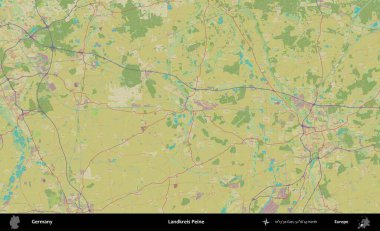 Landkreis Peine. Topografik İnsani Yardım Stili Haritasında Almanya 'nın idari alanı